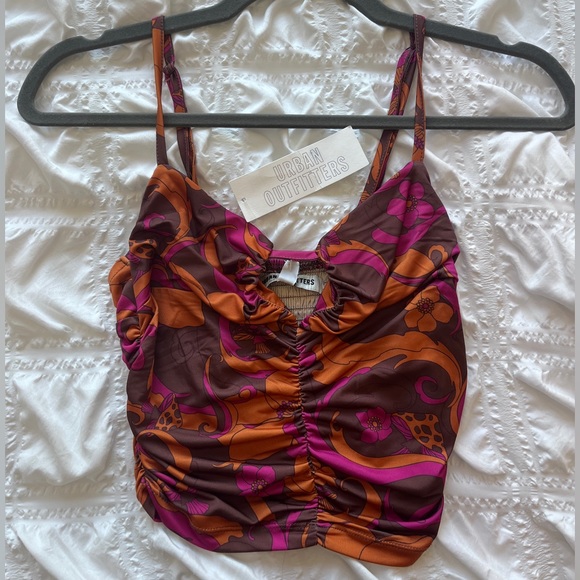 Urban Outfitters NWT pink and brown top - Picture 1 of 2